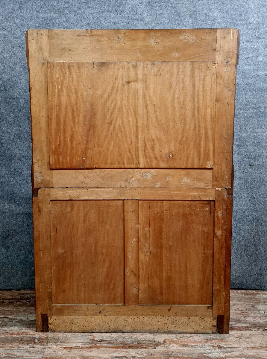 commode Empire à psyché en acajou blond