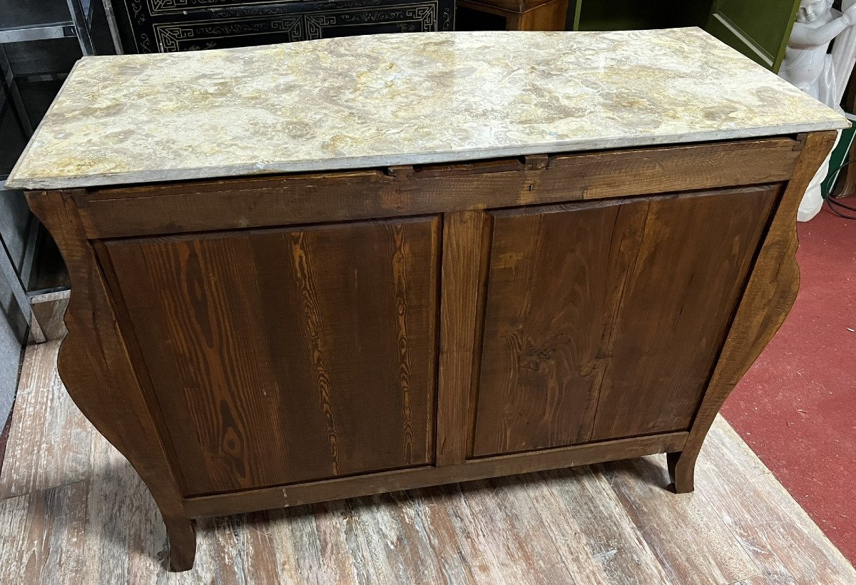 Commode tombeau style Louis XV en bois de violette et bois de rose époque début XXeme