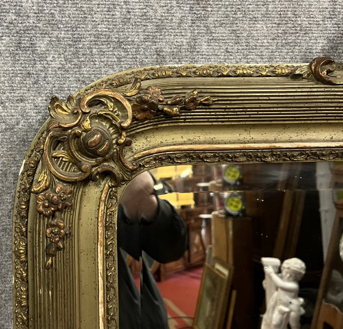 grand miroir doré époque Napoléon III vers 1850