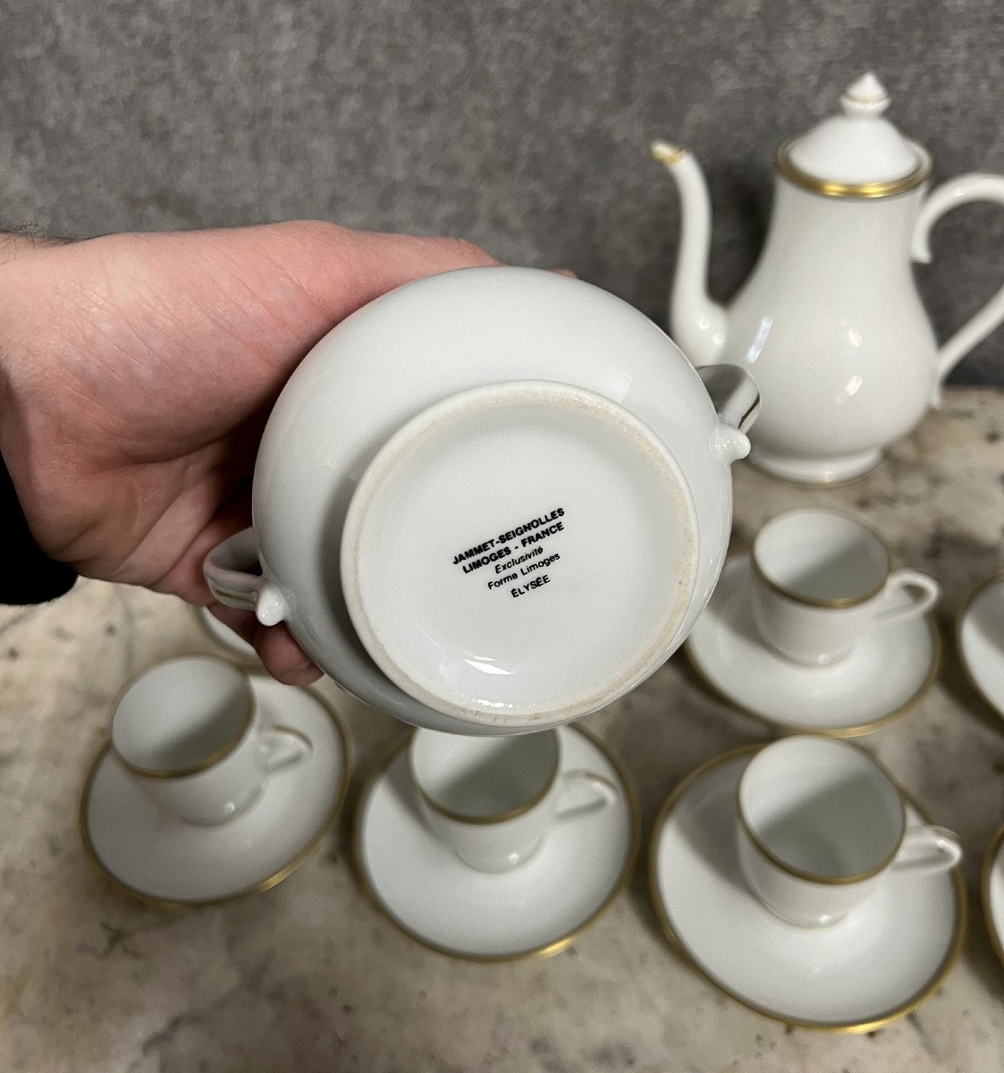 JAMMET SEIGNOLLES : Porcelaine de Limoges : service Élysée vers 1940