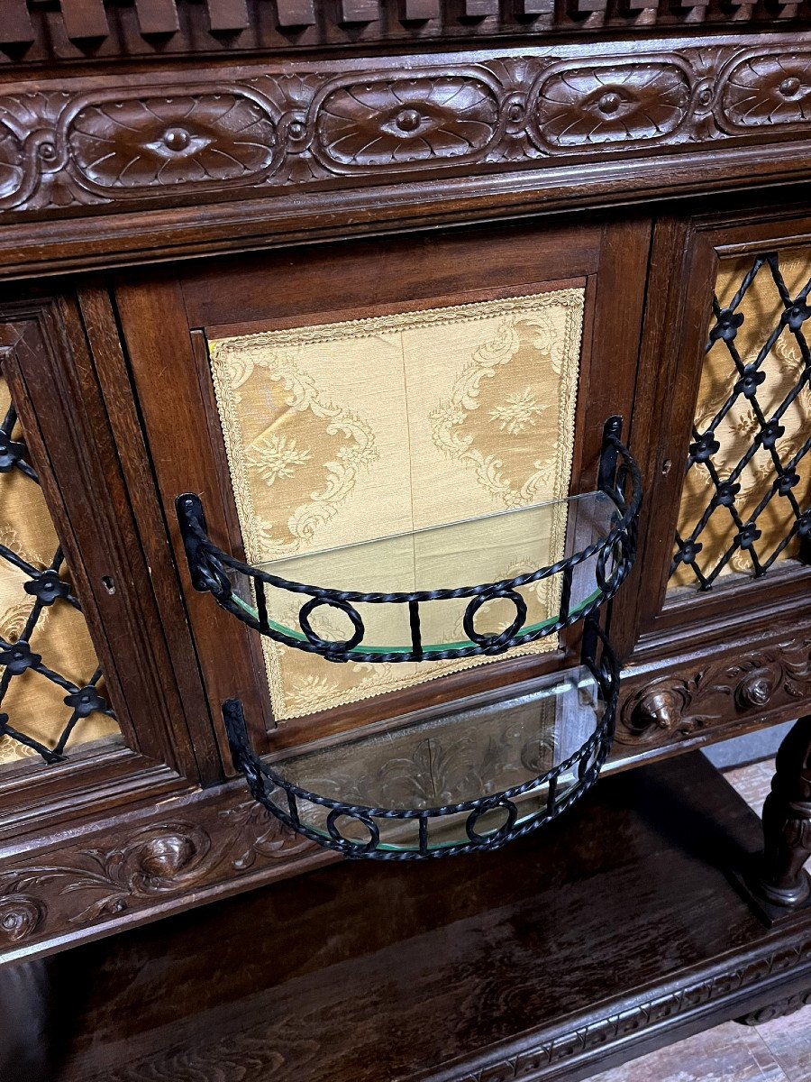 cabinet dressoir style Renaissance en noyer et chêne circa 1850