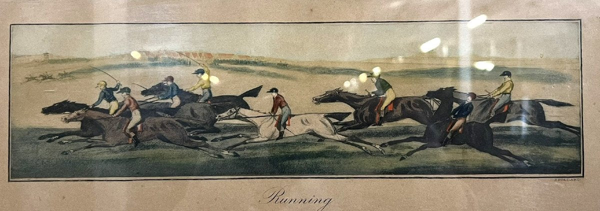 Lithographie Anglaise les arts équestres vers 1900