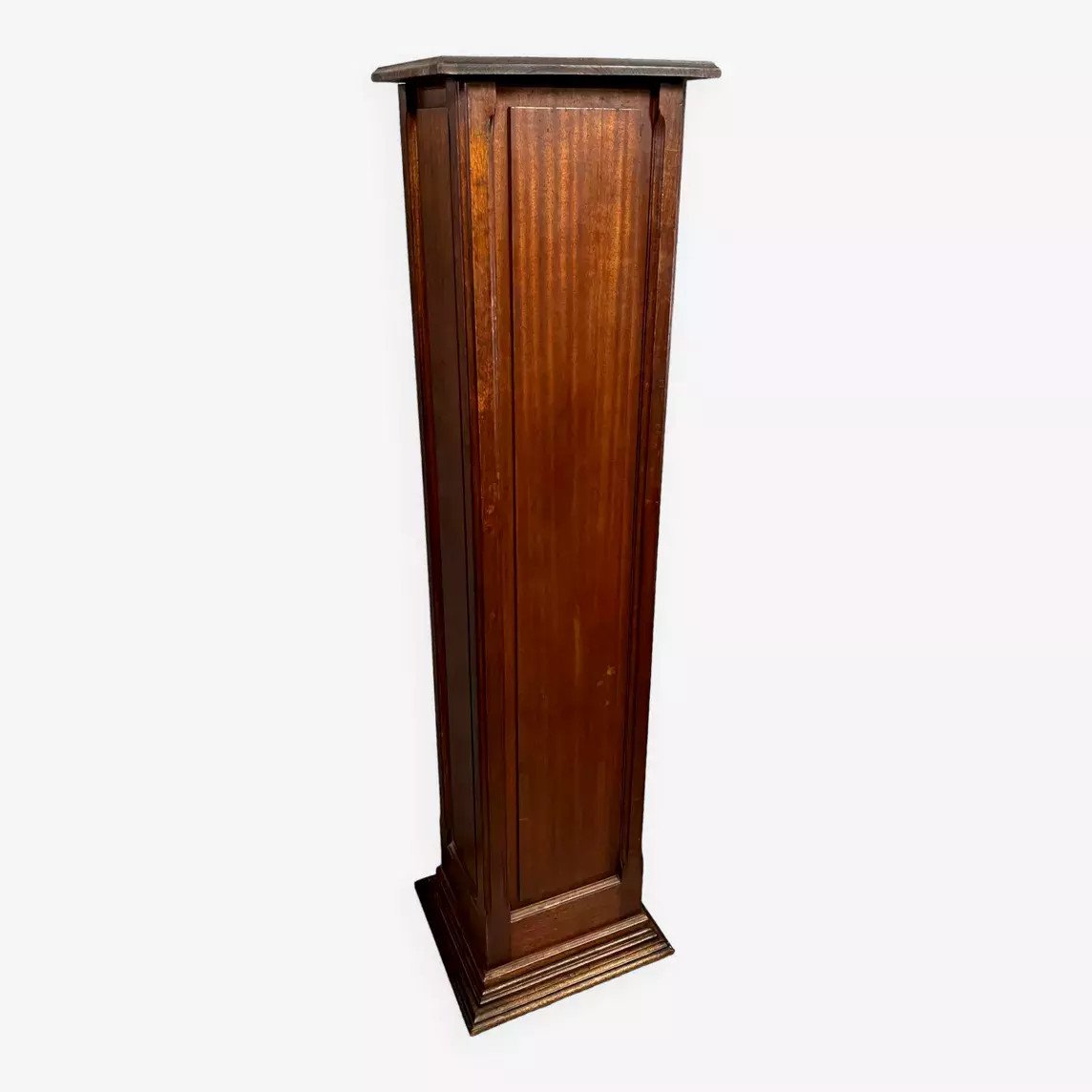 colonne époque Art Nouveau en acajou vers 1900 (h150cm)