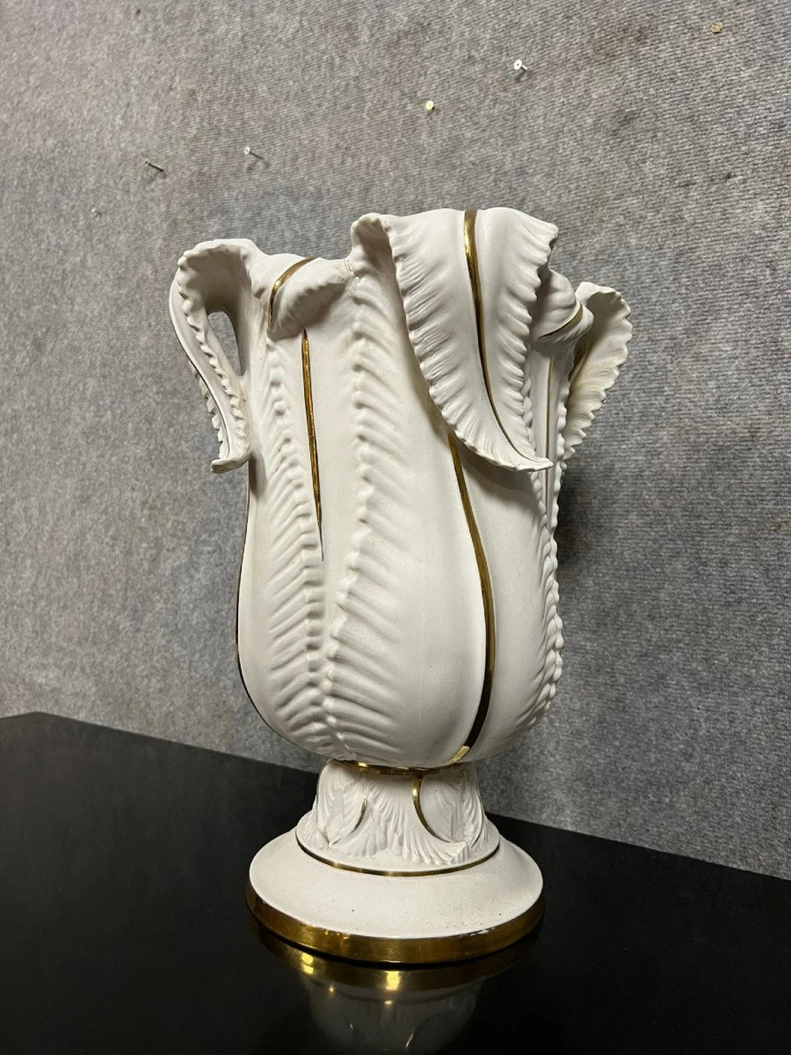 Albert Laurent Limoges : Vase intitulé "les algues" époque Art déco vers 1940