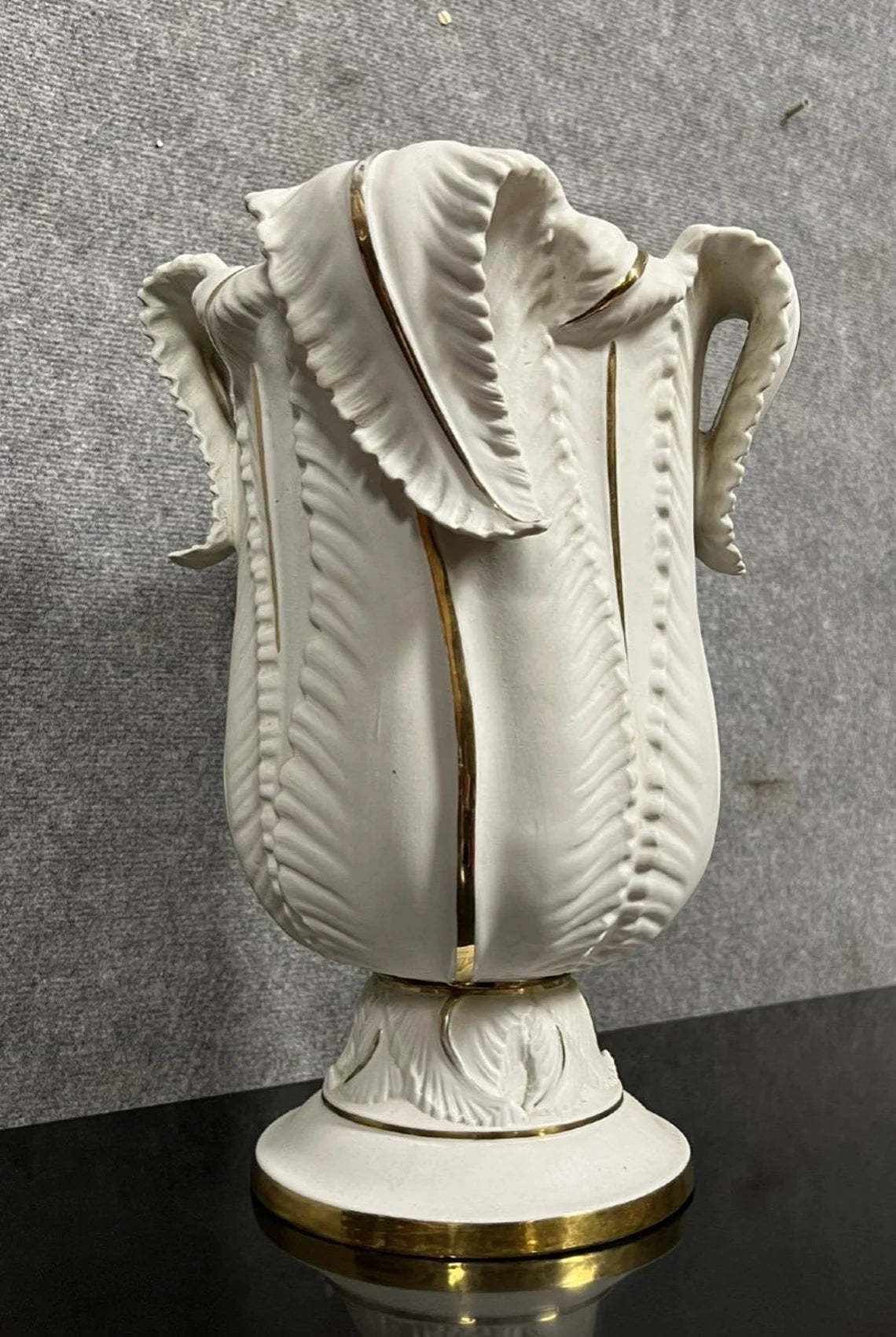 Albert Laurent Limoges : Vase intitulé "les algues" époque Art déco vers 1940