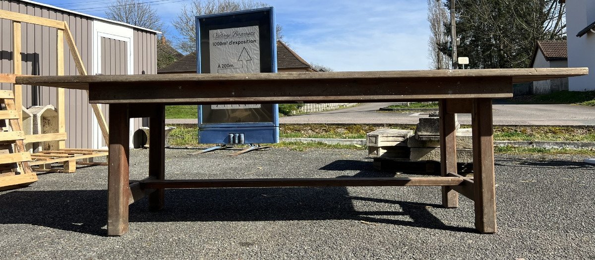 table de guinguette pliante en bois lamellé vers 1900-1930