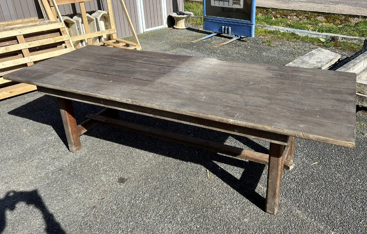 table de guinguette pliante en bois lamellé vers 1900-1930