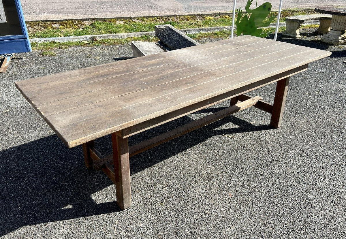 table de guinguette pliante en bois lamellé vers 1900-1930