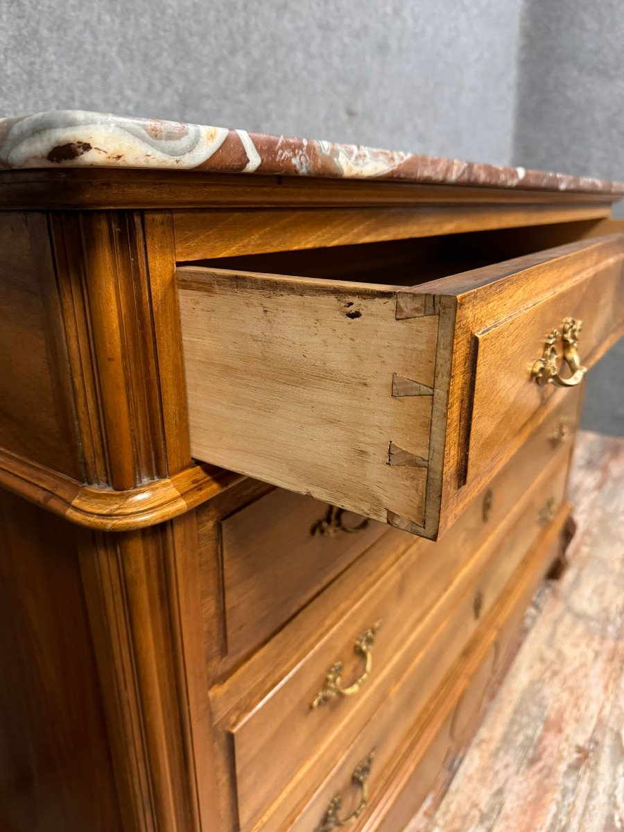 commode style Louis XV en noyer vers 1880