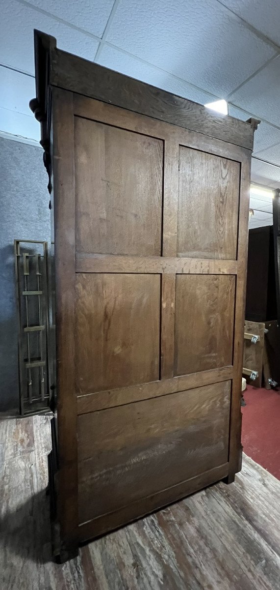 armoire époque Napoléon III en bois de rose, palissandre et bois noirci vers 1850