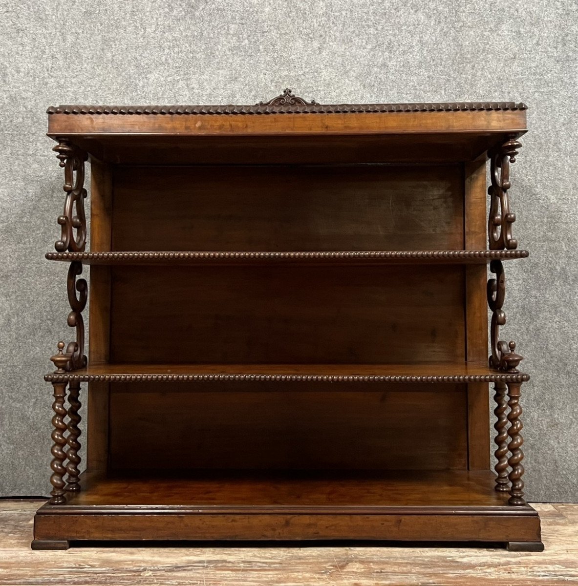 console en étagère époque Napoléon III en acajou vers 1850