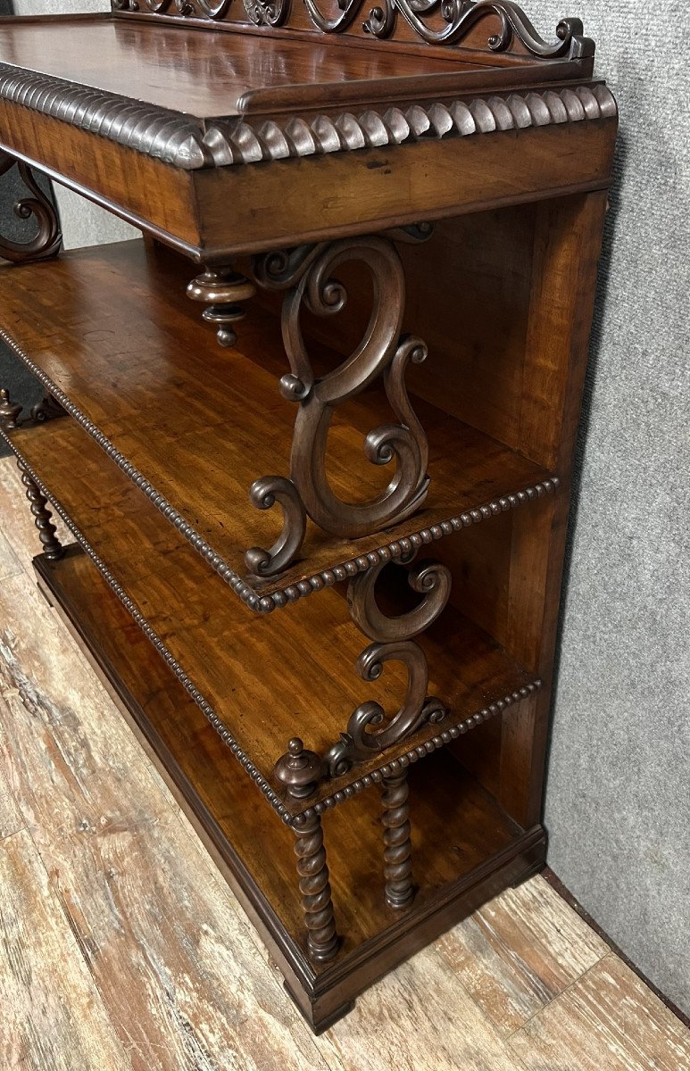 console en étagère époque Napoléon III en acajou vers 1850