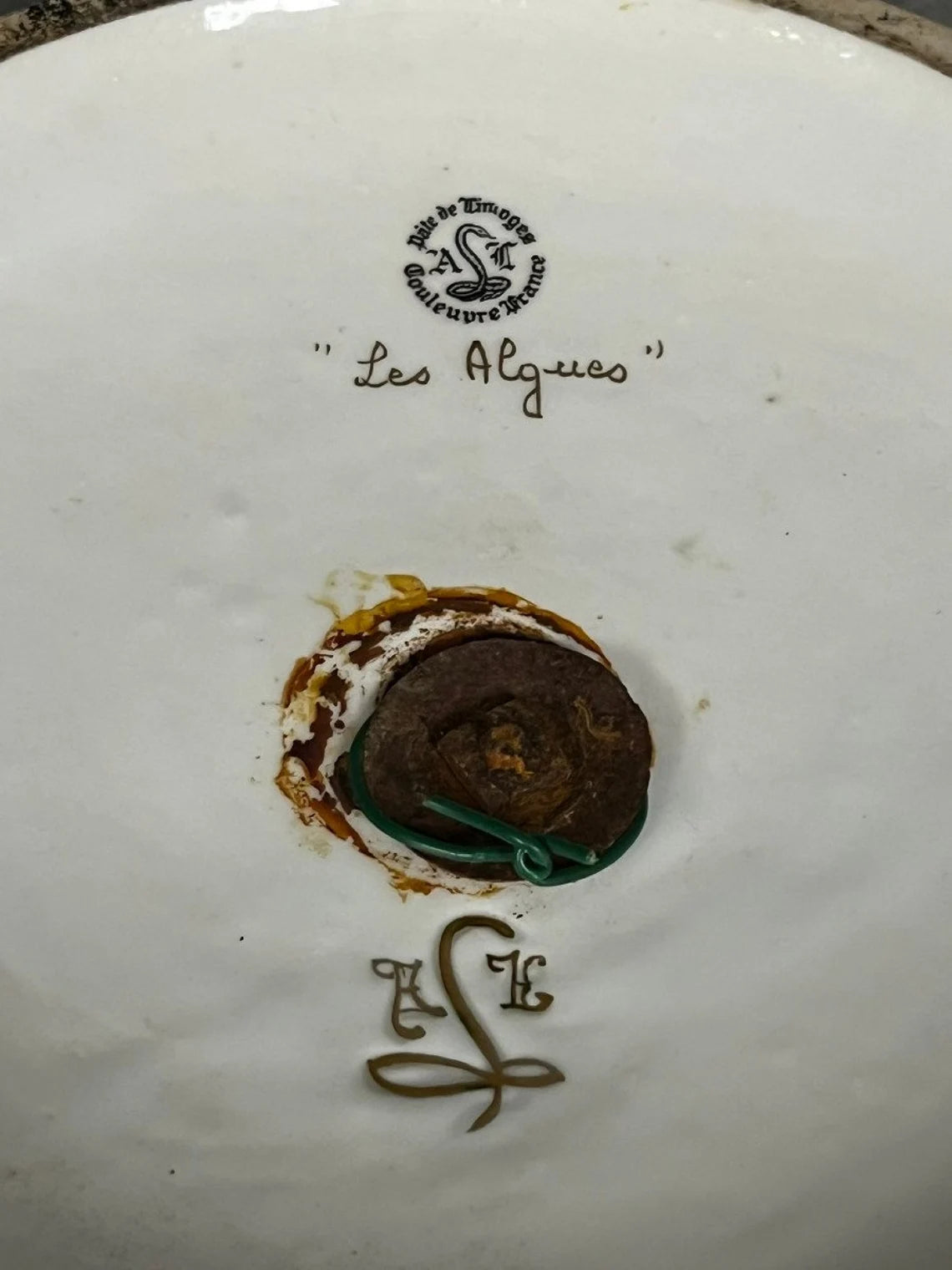 Albert Laurent Limoges : Vase intitulé "les algues" époque Art déco vers 1940